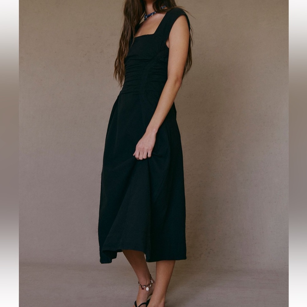 Free People Cartagena Cotton Linen Maxi Dress